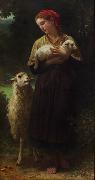 Adolphe William Bouguereau The Shepherdess (mk26) oil on canvas